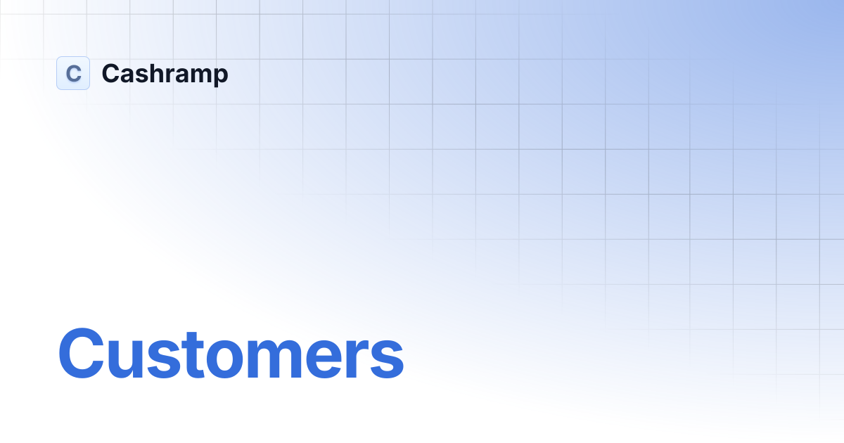 Customers cashramp